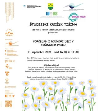 Vabilo Študijskega krožka Tišina na Popoldan z ročnimi deli